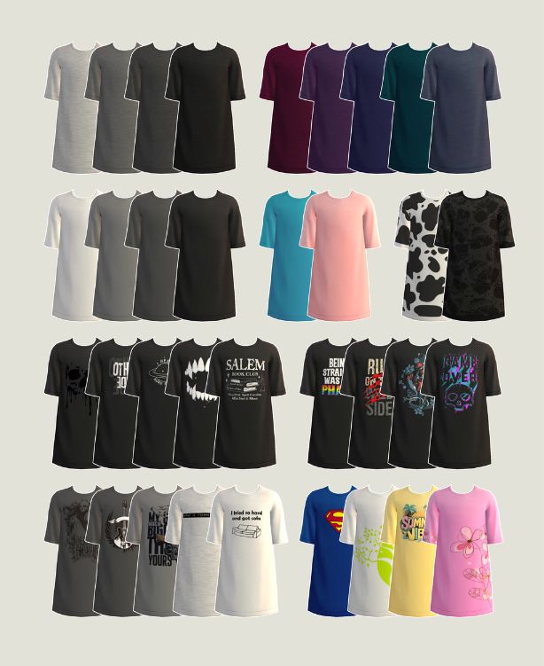 collage of mixed T-shirt designs