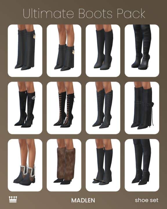 collage of 12 styles of boots