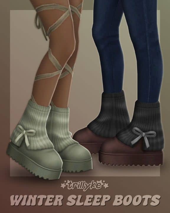 UGG-style boots with bow details