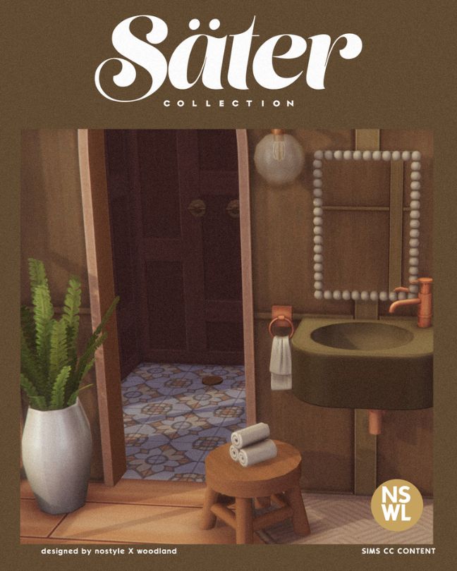 a modern, rustic, boho bathroom