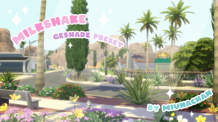 a street view with a soft, light Gshade preset