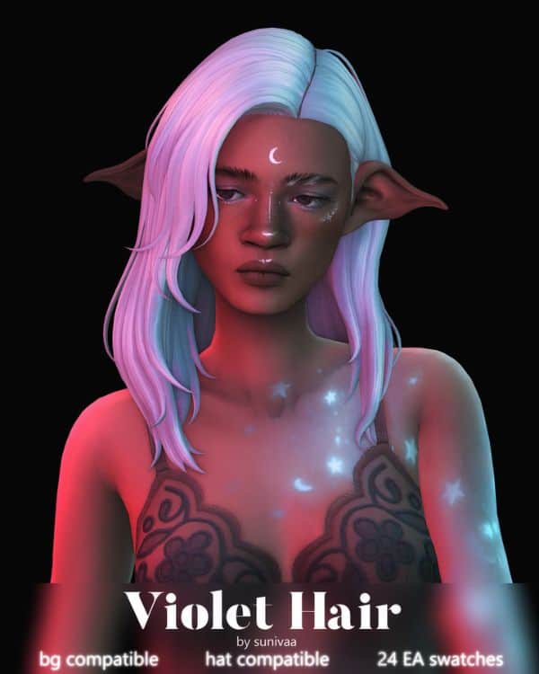 fantasy sim with a medium-length straight hairstyle