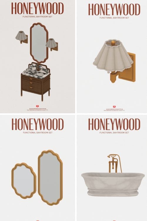 a bathroom sink vanity, mirror, light fixtures and bathtub