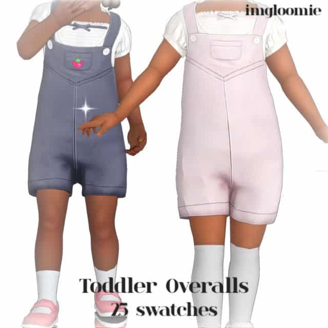 close up of toddlers wearing overalls