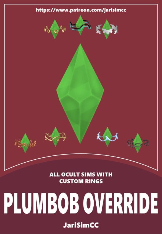 mixed plumbobs with different designs around the plumbobs