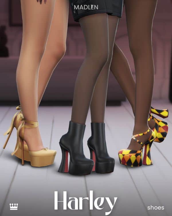 close up of three styles of platforms heels