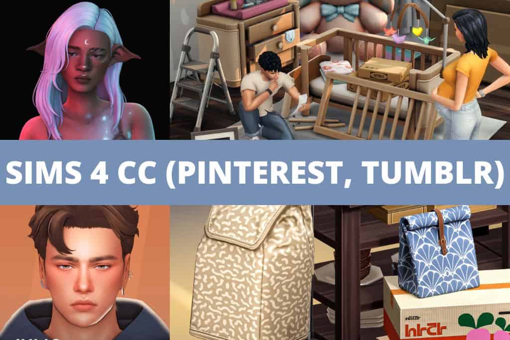 sims 4 cc from Pinterest tumblr and more collage