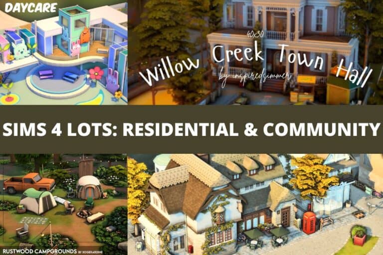 sims 4 lots collage