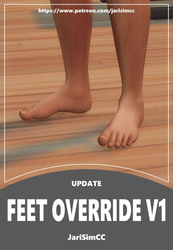 close up of male Sims feet