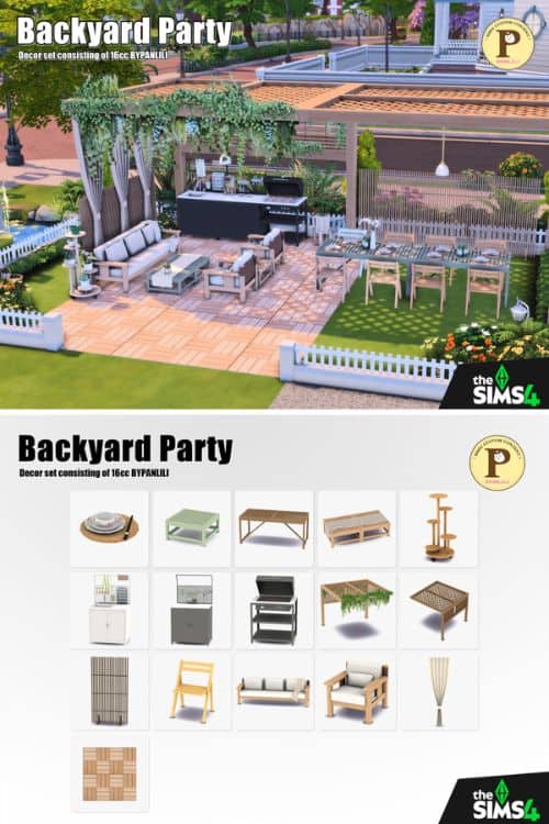 a backyard party setup