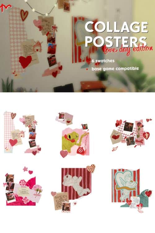 posters collages for Valentine's Day