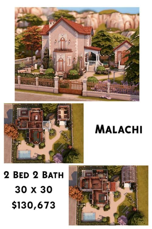 a family house within a fenced lot