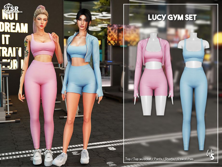 three piece female clothing gym set