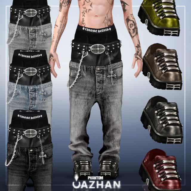 male streetwear pants and shoes