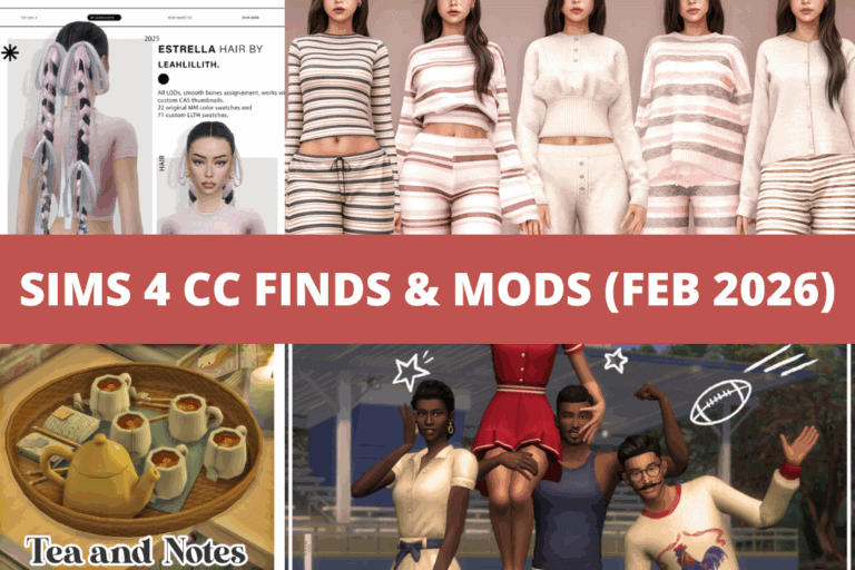 Sims 4 CC Finds and Mods for February 2026 collage