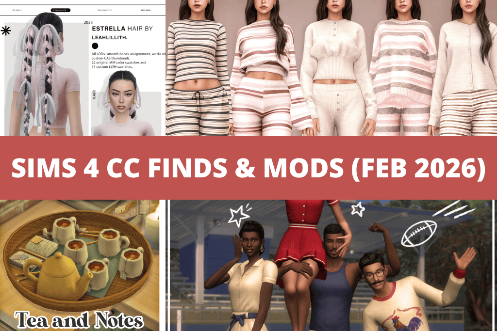 Sims 4 CC Finds and Mods for February 2026 collage
