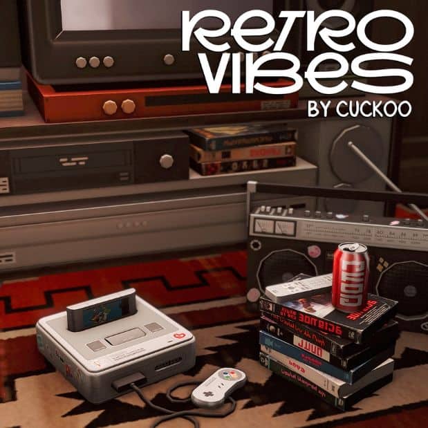 a retro setup with a gaming console stereo and other electronics