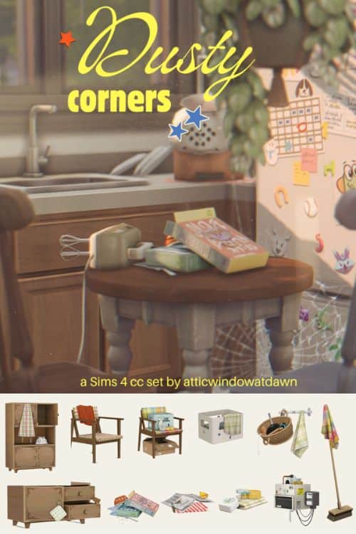 collage of furniture and clutter pieces from around the house