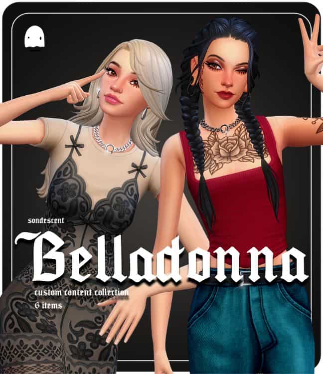 two female sims wearing modern outfits