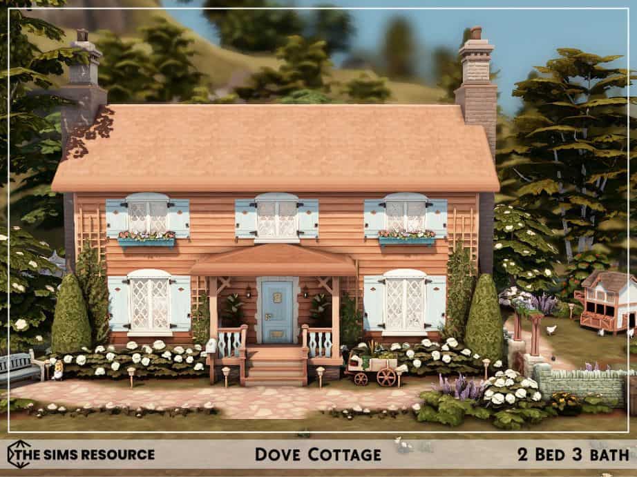 charming sims 4 cottage with landscaping