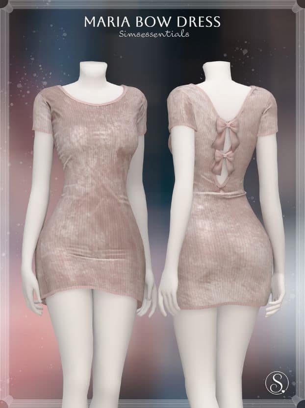 simple dress with bow details on the back