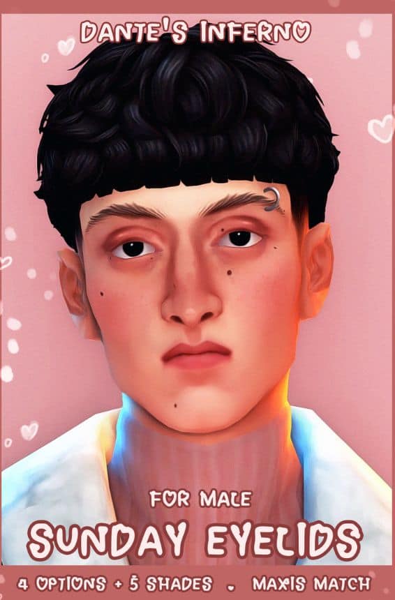 male sim with deep eyelids