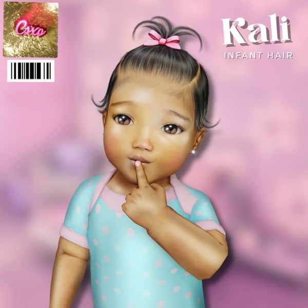 female infant sim with a short hairstyle with