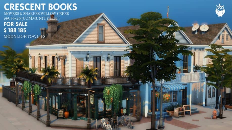 a curbside community lot with palm trees out front