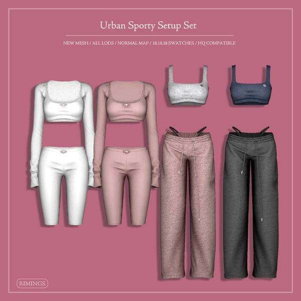 collage of mix activewear clothing pieces