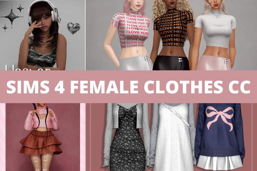 sims 4 female clothes cc collage