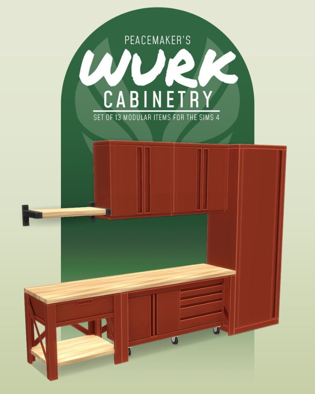 wooden, modular cabinetry pieces
