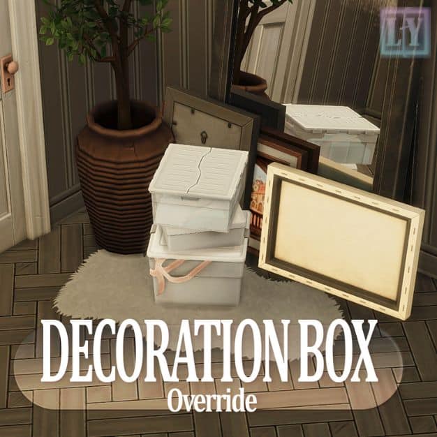 a pile of decoration boxes