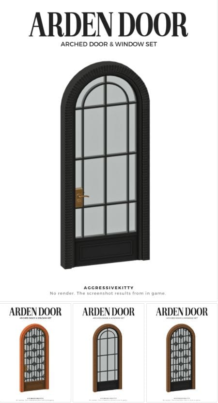 collage of arched French doors and windows