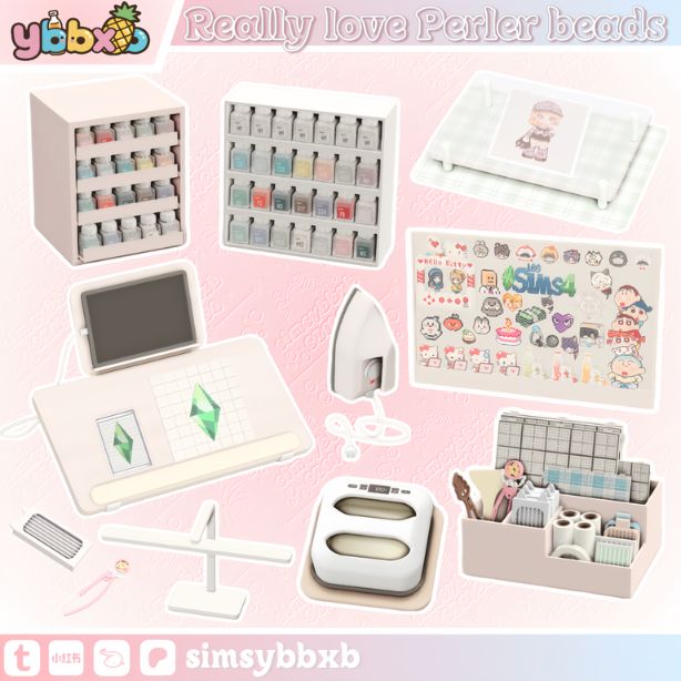 a perler beads work station setup