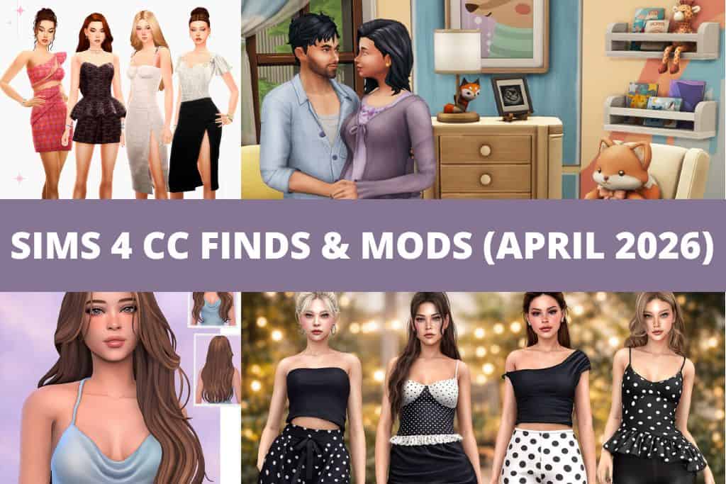 sims 4 cc finds and mods for April 2026 collage
