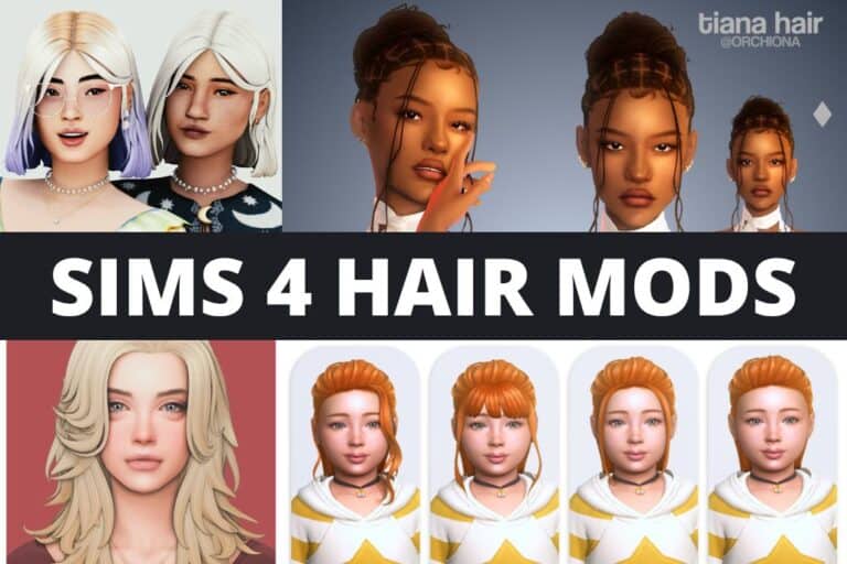 sims 4 hair mods collage