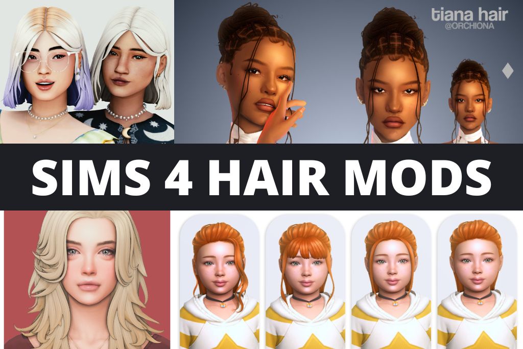 sims 4 hair mods collage