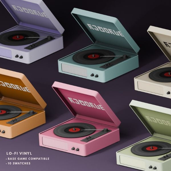 collage of vinyl player