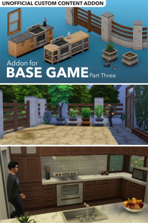 CC pack mixed with counters, windows, fences, plants and outdoor furniture