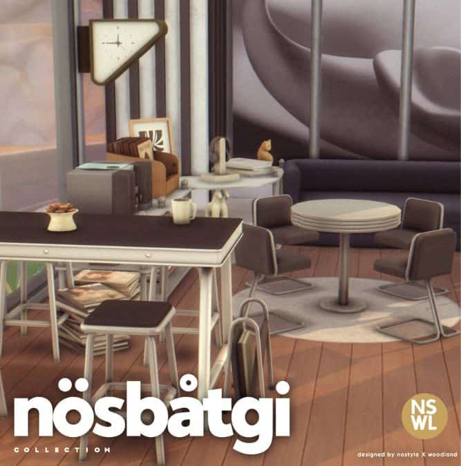 an interior space with living, dining room furniture and decor pieces