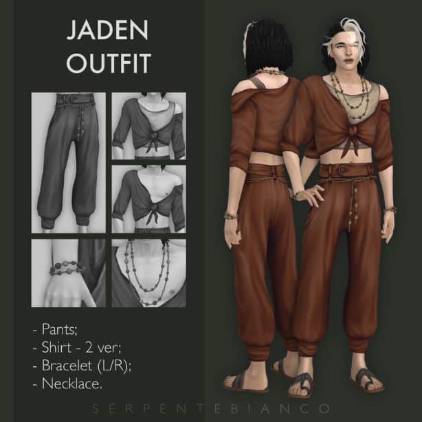 Sim wearing fantasy inspired outfit