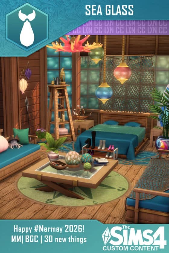 a mermaid-inspired bedroom
