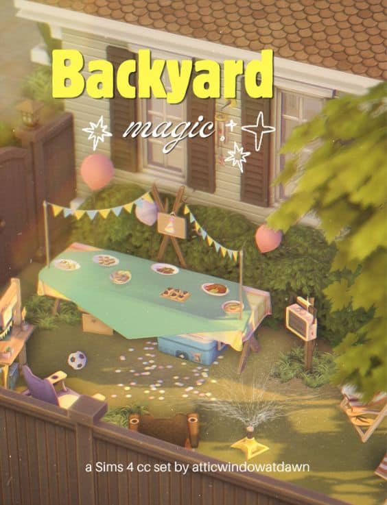 a backyard setup for summer activities