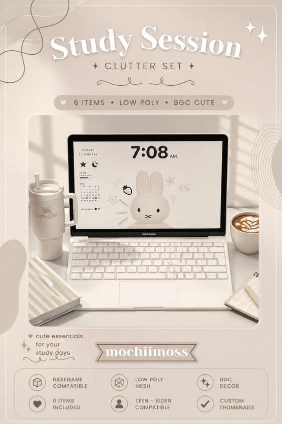 a study setup with clutter pieces