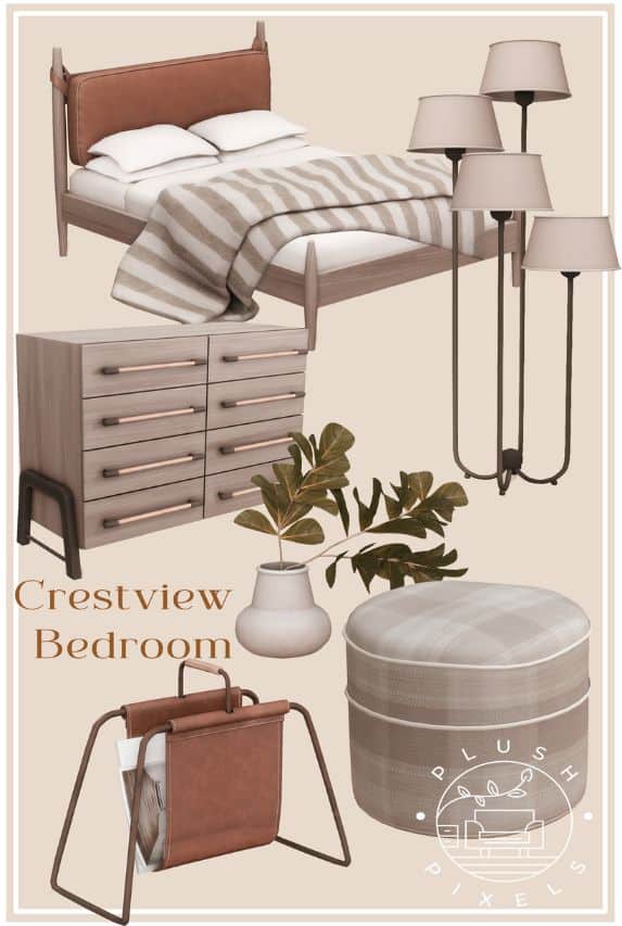modern rustic bedroom collage