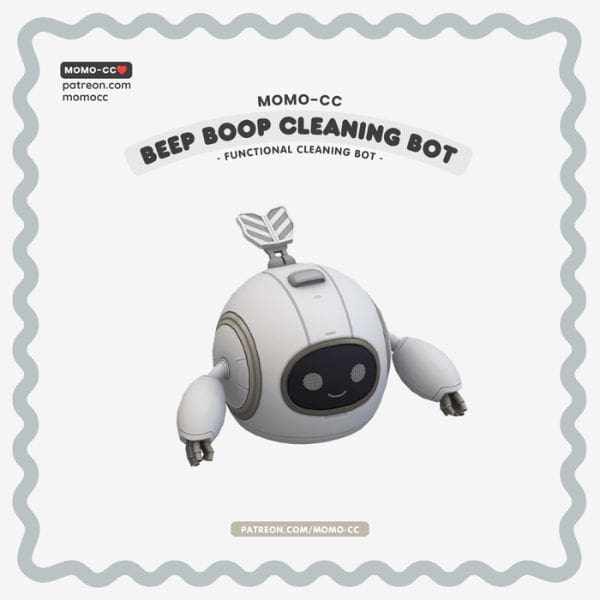 a cute, circular, cleaning bot