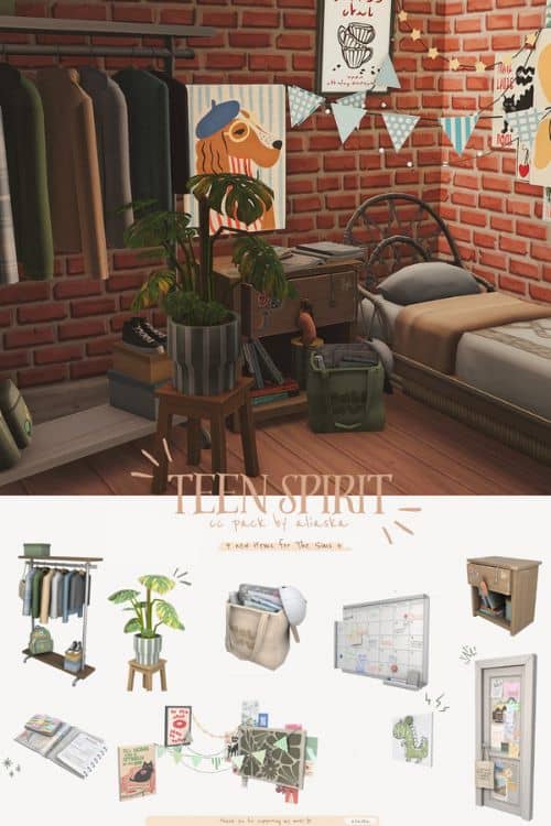 teen bedroom setup with organizations and decor pieces