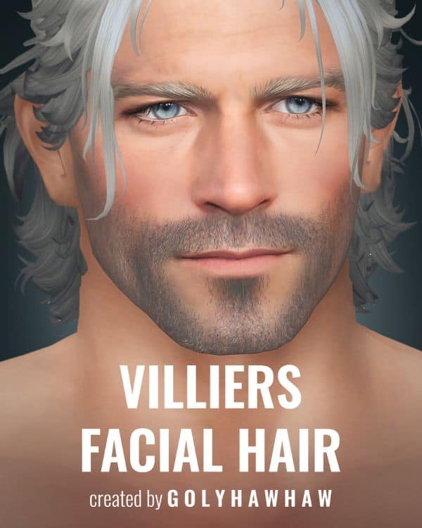 male Sim with short grey facial hair