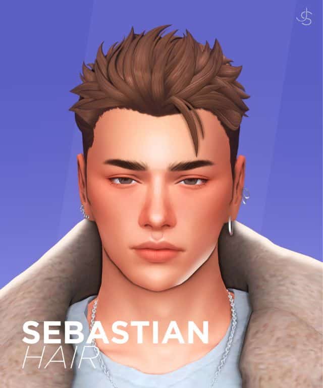 male Sim with short, brown hair