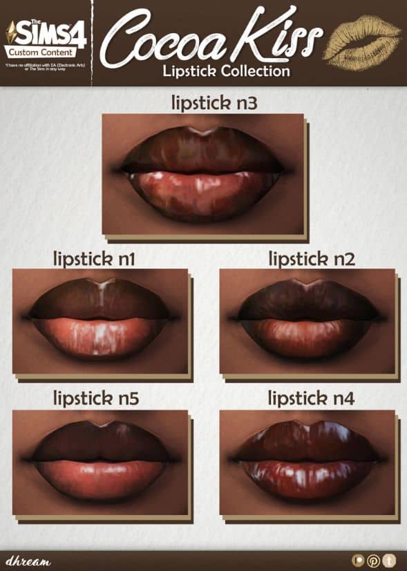 close up of lips modeling different types of lipstick
